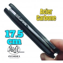 Petit couteau pliant artisanal Citadel Aizto corne buffle forgé main 17.5 cm  n3