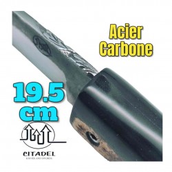 Couteau pliant artisanal Citadel Aizto corne buffle forgé main 19.5 cm N1