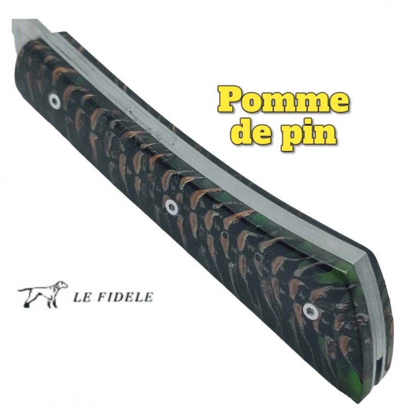 Couteau  Arca Andrea par Le Fidèle pomme de pin vert