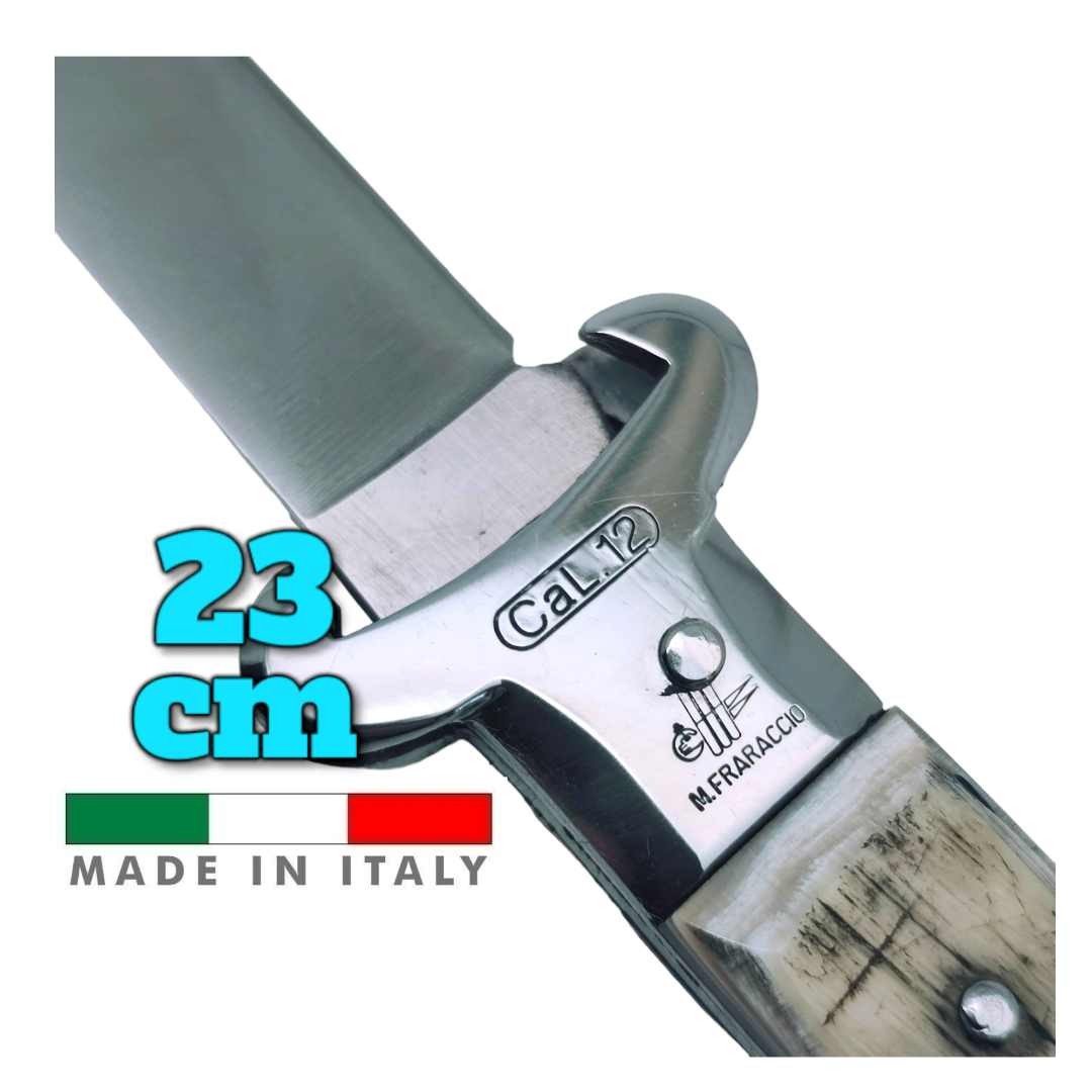 Couteau italien Fraraccio PCF sflilato corne antique extracteur douille 21cm