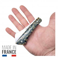 Couteau Arca Andrea par Le Fidèle feuille or 24 carats guilloché