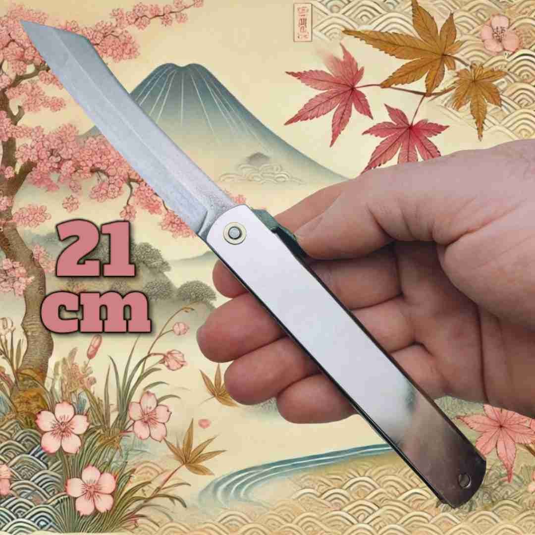 Couteau japonais Higonokami 21cm manche inox