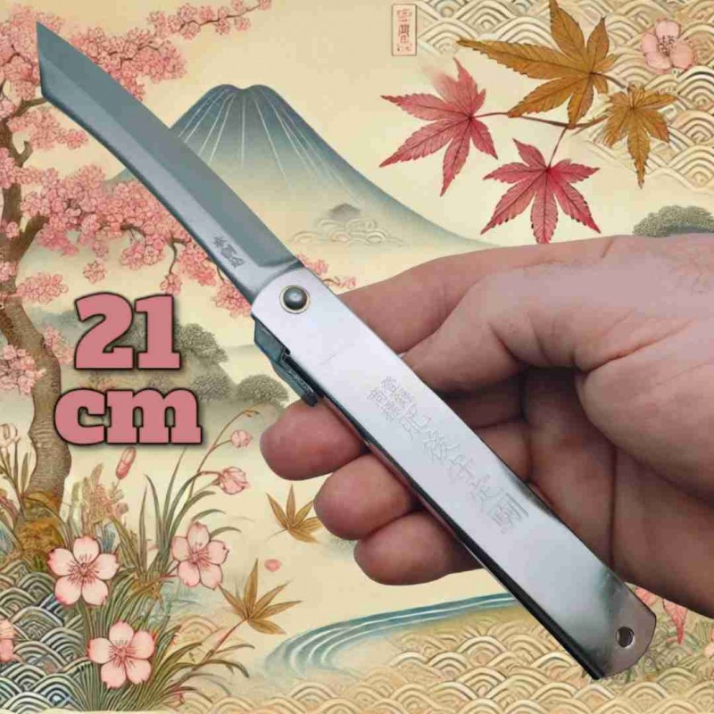 Couteau japonais Higonokami 21cm manche inox